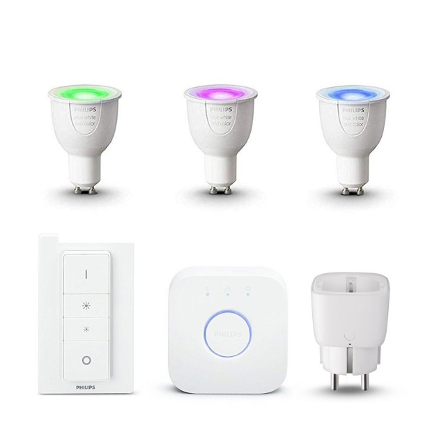 Philips Hue White and Color GU10 Starter Kit + gratis Innr Smart Plug SP 120
