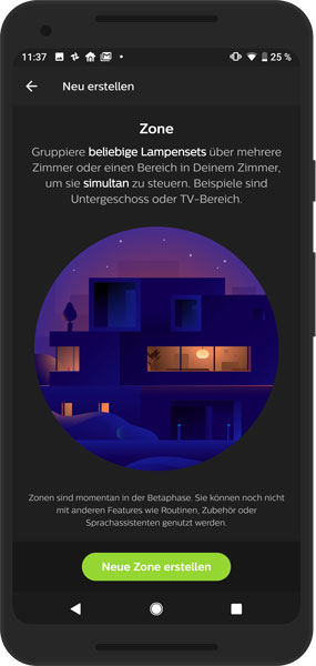 Philips Hue App Zonen