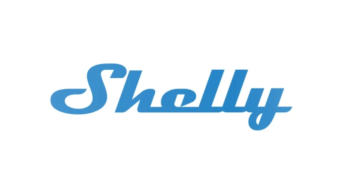 blaues Shelly-Logo auf weißem Grund
