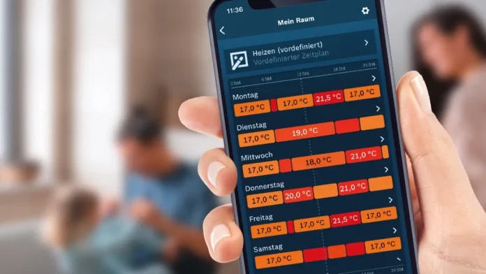 Bosch Smart Home App zeigt Heizplan für die ganze Woche